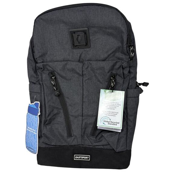 NEW! Eastsport Academic Backpack Travel Bag Casual Sport Water Bottle - Picture 1 of 7